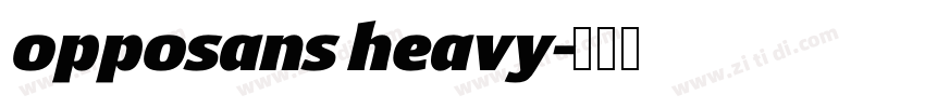 opposans heavy字体转换